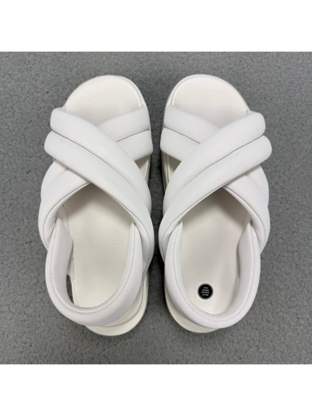 Nike Air Max Isla Sandals Womens 8 Shoes Summit White Platform Chunky Slingback - Picture 6 of 10